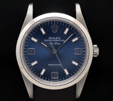 blue dial rolex air king 14000|Rolex Air-King blue face.